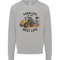 Farm Life is the Best Life Farming Farmer Mens Sweatshirt Jumper Sports Grey