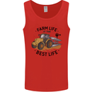 Farm Life is the Best Life Farming Farmer Mens Vest Tank Top Red