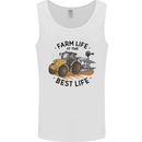 Farm Life is the Best Life Farming Farmer Mens Vest Tank Top White