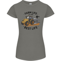 Farm Life is the Best Life Farming Farmer Womens Petite Cut T-Shirt Charcoal
