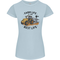 Farm Life is the Best Life Farming Farmer Womens Petite Cut T-Shirt Light Blue