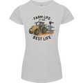 Farm Life is the Best Life Farming Farmer Womens Petite Cut T-Shirt Sports Grey