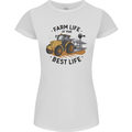 Farm Life is the Best Life Farming Farmer Womens Petite Cut T-Shirt White