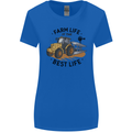 Farm Life is the Best Life Farming Farmer Womens Wider Cut T-Shirt Royal Blue
