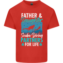 Father & Daughter Scuba Diving Fathers Day Diver Mens Cotton T-Shirt Tee Top Red