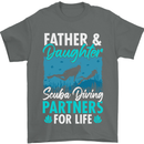 Father & Daughter Scuba Diving Fathers Day Diver Mens T-Shirt 100% Cotton Charcoal