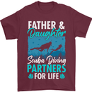 Father & Daughter Scuba Diving Fathers Day Diver Mens T-Shirt 100% Cotton Maroon