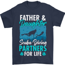 Father & Daughter Scuba Diving Fathers Day Diver Mens T-Shirt 100% Cotton Navy Blue