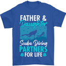 Father & Daughter Scuba Diving Fathers Day Diver Mens T-Shirt 100% Cotton Royal Blue