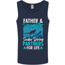 Father & Daughter Scuba Diving Fathers Day Diver Mens Vest Tank Top Navy Blue