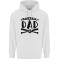 Fathers Day Baseball Dad Funny Childrens Kids Hoodie White