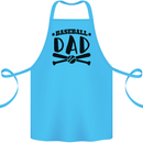 Fathers Day Baseball Dad Funny Cotton Apron 100% Organic Turquoise