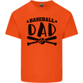 Fathers Day Baseball Dad Funny Kids T-Shirt Childrens Orange