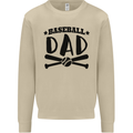 Fathers Day Baseball Dad Funny Mens Sweatshirt Jumper Sand