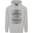 Fathers Day Best Dad in the Word Childrens Kids Hoodie Sports Grey