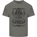 Fathers Day Best Dad in the Word Kids T-Shirt Childrens Charcoal
