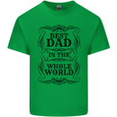 Fathers Day Best Dad in the Word Kids T-Shirt Childrens Irish Green