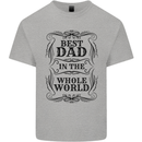 Fathers Day Best Dad in the Word Kids T-Shirt Childrens Sports Grey