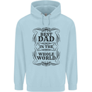 Fathers Day Best Dad in the Word Mens 80% Cotton Hoodie Light Blue
