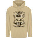 Fathers Day Best Dad in the Word Mens 80% Cotton Hoodie Sand