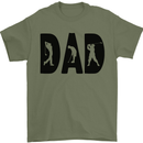 Fathers Day Golf Dad Golfing Golfer Mens T-Shirt 100% Cotton Military Green