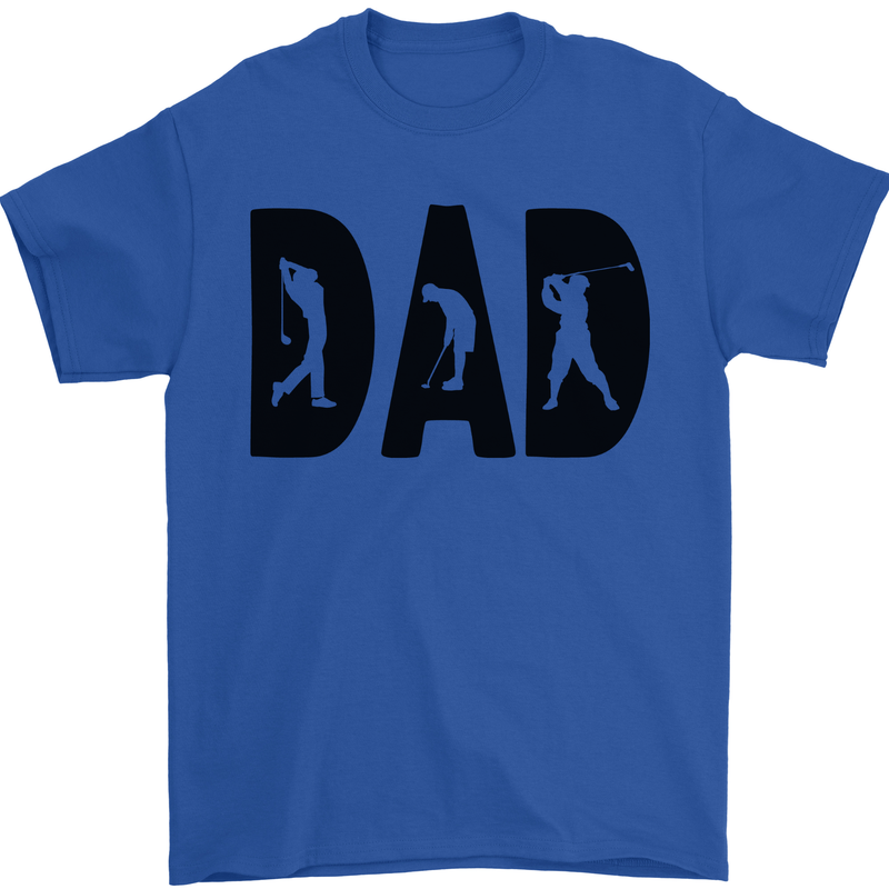Fathers Day Golf Dad Golfing Golfer Mens T-Shirt 100% Cotton Royal Blue