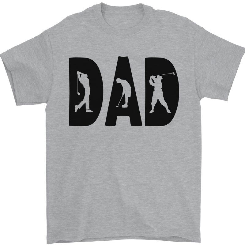 Fathers Day Golf Dad Golfing Golfer Mens T-Shirt 100% Cotton Sports Grey
