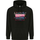 Favourite Grandma Grandparents Day Mens 80% Cotton Hoodie Black