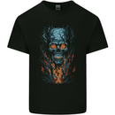 Fire From Hell Skull Mens Cotton T-Shirt Tee Top Black