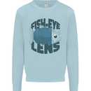 Fisheye Lens Funny Photography Photographer Kids Sweatshirt Jumper Light Blue