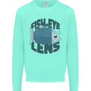 Fisheye Lens Funny Photography Photographer Kids Sweatshirt Jumper Peppermint