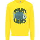 Fisheye Lens Funny Photography Photographer Kids Sweatshirt Jumper Yellow