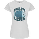 Fisheye Lens Funny Photography Photographer Womens Petite Cut T-Shirt White