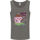 Fishing Axolotl Anti Valentines Day Fisherman Mens Vest Tank Top Charcoal