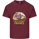 Fishing Dog Fisherman's Best Friend Mens Cotton T-Shirt Tee Top Maroon