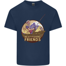 Fishing Dog Fisherman's Best Friend Mens Cotton T-Shirt Tee Top Navy Blue