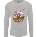 Fishing Dog Fisherman's Best Friend Mens Long Sleeve T-Shirt Sports Grey
