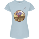 Fishing Dog Fisherman's Best Friend Womens Petite Cut T-Shirt Light Blue