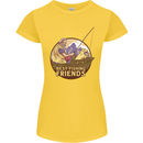 Fishing Dog Fisherman's Best Friend Womens Petite Cut T-Shirt Yellow