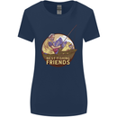 Fishing Dog Fisherman's Best Friend Womens Wider Cut T-Shirt Navy Blue