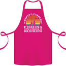 Fishing Forecast Funny Fisherman Beer Alcohol Cotton Apron 100% Organic Pink