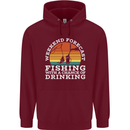 Fishing Forecast Funny Fisherman Beer Alcohol Mens 80% Cotton Hoodie Maroon