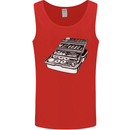 Fishing Tackle Box Fisherman Mens Vest Tank Top Red