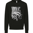 Fishing Trout USA Flag Fisherman America Fish Mens Sweatshirt Jumper Black