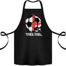 Football England Flag Cotton Apron 100% Organic Black