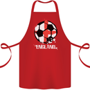 Football England Flag Cotton Apron 100% Organic Red