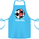 Football England Flag Cotton Apron 100% Organic Turquoise