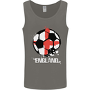Football England Flag Mens Vest Tank Top Charcoal