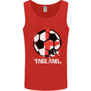 Football England Flag Mens Vest Tank Top Red