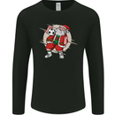 Football Santa Christmas Soccer Xmas Mens Long Sleeve T-Shirt Black